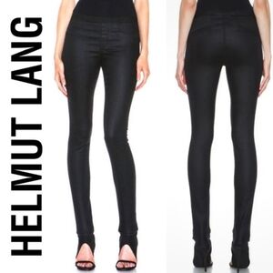 Coated Jeans Helmut Lang Mortar pull-on Skinny pants Cooler than Leather pants😎